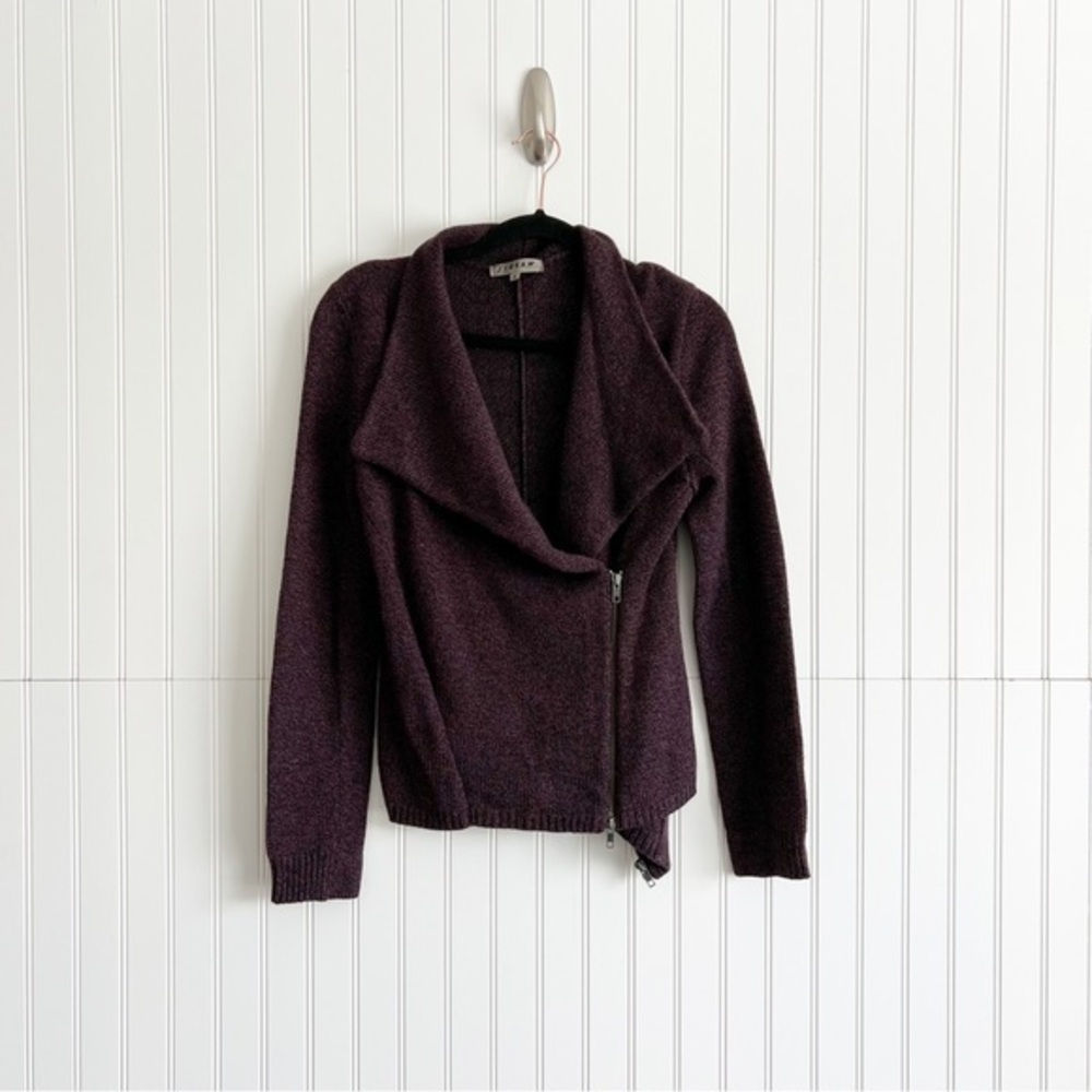 Jigsaw Size Small Asymmetrical Cashmere Blend Moto Jacket